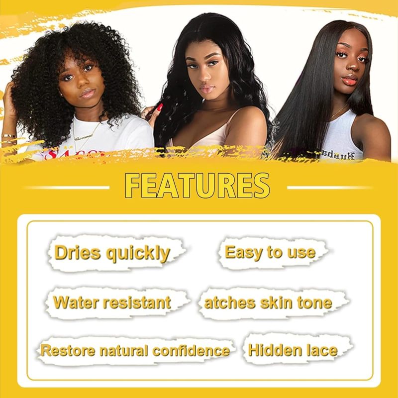 Get flawless, natural-looking lace tint with this 3.4 fl oz mousse perfect for women's wigs! Achieve a flawless medium brown shade effortlessly. #haircare #wiggamestrong