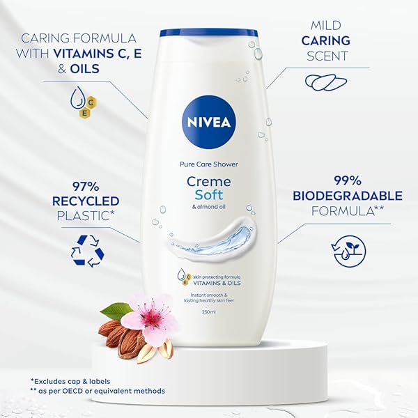 ✨ Luxe Almond-infused Shower Creme ✨ Hydrate your skin with this Moisturising Gel Body Wash 🚿 Say goodbye to dry skin and hello to a soft, subtle scent 💖 #skincare #moist