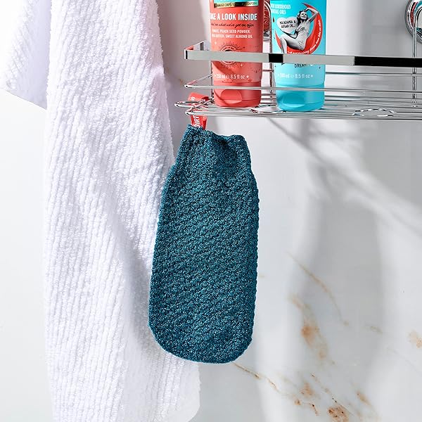 Get your skin glowing with this exfoliating mitt! Say goodbye to rough patches and hello to smooth, soft skin. Perfect for pampering yourself at home. #skincare #exfoliate #smoothskin
