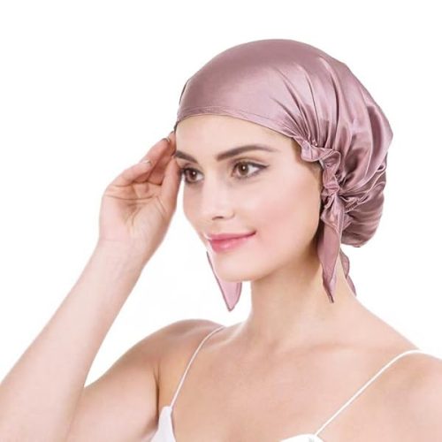 d2f0ccdbf39c46f3bbe056108917ec96tplv-tulkllf4y5-origin-jpeg.jpeg Say goodbye to hair falling out at night with this luxurious silk sleep bonnet! Keep your hair styles looking fresh with this soft and breathable cap. Available in a gorgeous deep pink color in a free size fit. #haircare #silkbon