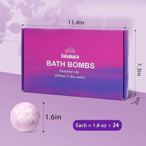 🛁✨Transform Your Bath Time with 24pcs Organic Bubble Bath Bombs! Relax and Rejuvenate with All Natural Ingredients for a Spa-like Experience! #BathTime #SelfCare