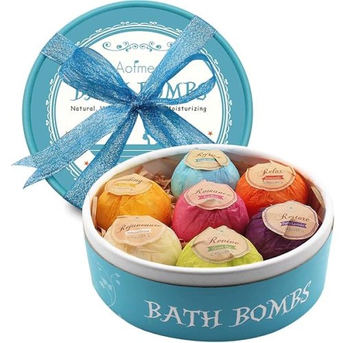 7-Piece Bath Bomb Set for Ultimate Spa Vibes 💖 Perfect for pampering your skin and making every bath a luxurious experience! Great gift idea for birthdays, holidays, or just because! #selfcare #bathgoals