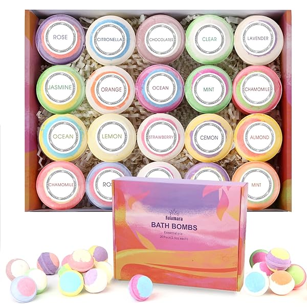 🛁✨ Ultimate Bath Bomb Set! 20 Organic & Natural Fizzing Balls with Essential Oils for Relaxation & Stress Relief! Perfect Birthday Gift for Anyone! #SelfCare #RelaxationGoals