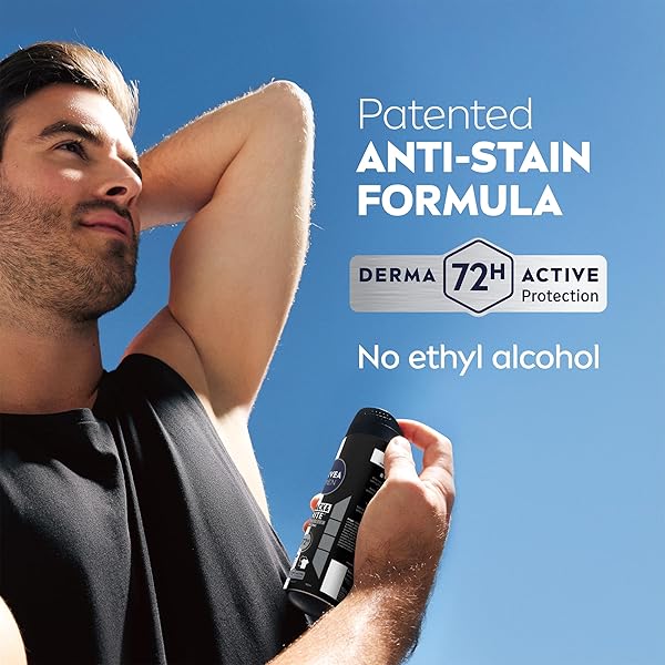 Stay fresh and dry all day with this 72hr anti-sweat deodorant for men! No stains on your black and white clothes, just confidence and freshness in a bottle. Say goodbye to sweat and hello to confidence! #mensde