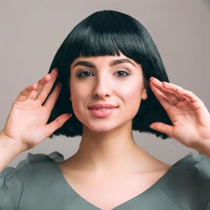 ✨Transform Your Look with a Sleek Black Bob Wig! Perfect for Dressing Up, Cosplay, and Halloween 🖤 #WigLife #Cosplay #HalloweenLook