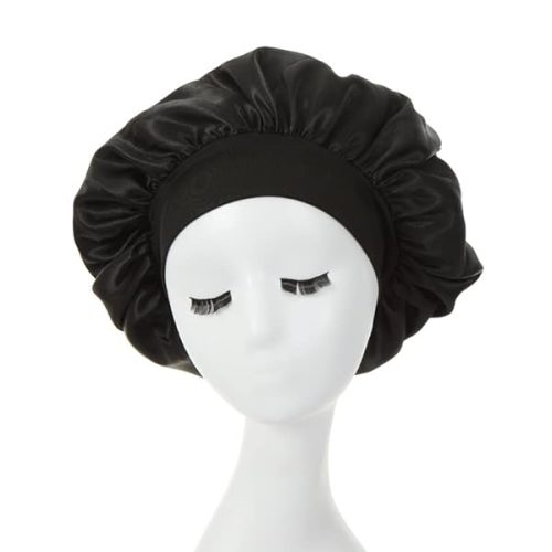 Stay stylish and protect your hair with this silky satin bonnet! Perfect for sleeping, showering, or just lounging around. Say goodbye to frizzy hair and hello to effortless beauty! #HairCare #BeautySleep