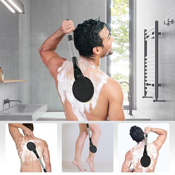 e65b87db1b19448fa271399dc21eea22tplv-tulkllf4y5-origin-jpeg.jpeg Get the perfect shower companion with this 21.7" anti-slip back scrubber brush! Say goodbye to hard-to-reach areas and hello to improved skin health. Perfect for elderly or disabled individuals with limited arm movement. #shower