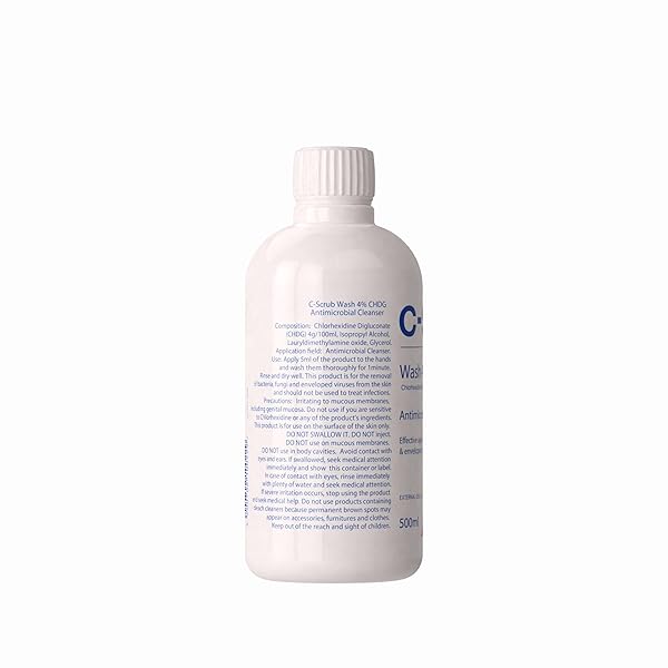 Get clean and protected with this powerful 4% Chlorhexidine wash! Perfect for germ-free hands and skin. Pump dispenser for easy use. Stay healthy and safe! 💦✨ #antimicrobial #cleanhands