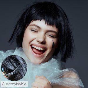 ✨Transform Your Look with a Sleek Black Bob Wig! Perfect for Dressing Up, Cosplay, and Halloween 🖤 #WigLife #Cosplay #HalloweenLook