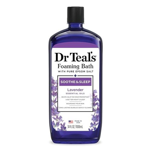Get ready to relax with this luxurious 1L bottle of foaming lavender bath! Perfect for a soothing soak after a long day 🛁💜 #bathtime #selfcare #lavenderlove