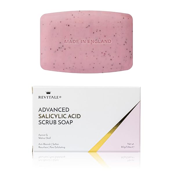 Get flawless skin with this Salicylic Acid Scrub Soap! Say goodbye to blemishes and hello to smooth, soft skin. Exfoliate your pores and reveal your natural beauty! #skincare #beauty #smoothskin