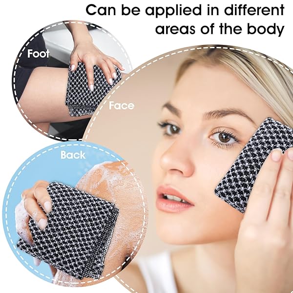 Get glowing skin with this exfoliating washcloth! Perfect for daily showering, face steaming, and scrubbing away dirt. Say goodbye to dull skin and hello to a fresh, clean glow! #skincare #exfoliate #